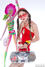 Female teen female with recorder