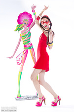 Female teen female with recorder