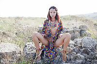 Lovely russian beautiful sex posing in wild