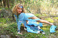 Russian amazing beauty girl sex angel in the woods