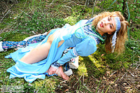 Russian amazing beauty girl sex angel in the woods