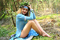 Russian amazing beauty girl sex angel in the woods