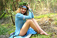 Russian amazing beauty girl sex angel in the woods