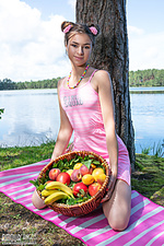 Cutie in pink outfit